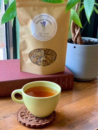 Chamomile Lavender Loose Leaf Tea | Chamomile | Rose Hips | Caffeine Free Perspective: bottom
