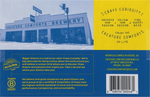 Creature Comforts® Brewing Co. Bigger Dreams™ Hazy IPA Perspective: bottom