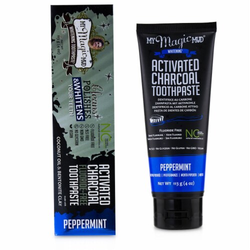 My Magic Mud Whitening Toothpaste with Activated Charcoal Peppermint Perspective: bottom