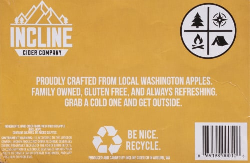 Incline Cider Company Hopped Cider Perspective: bottom