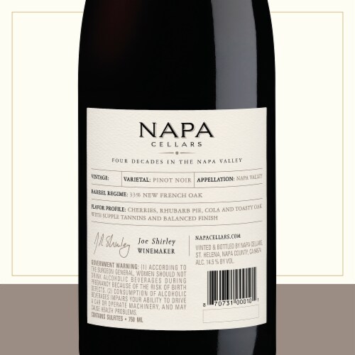 Napa Cellars Pinot Noir California Red Wine 750 ml Perspective: bottom