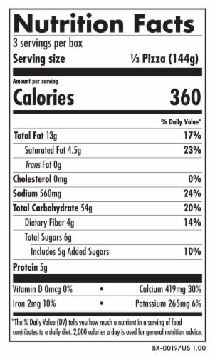 Daiya™ Dairy Free Gluten Free Meatless BBQ Chick'n Flavored Pizza Perspective: bottom