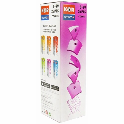 Geomag Kor Egg Covers - Pink - 26-Piece Creative Magnet Cover Addition Perspective: bottom