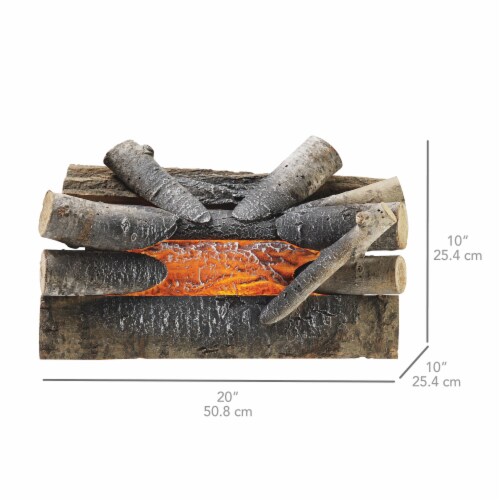 Pleasant Hearth Electric Crackling Log Perspective: bottom