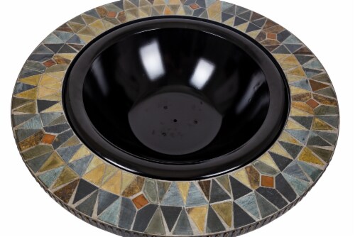 Pleasant Hearth Olivia Slate Top Fire Pit Perspective: bottom