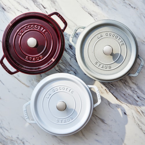 Staub Cast Iron 4-qt Round Cocotte - Grenadine Perspective: bottom
