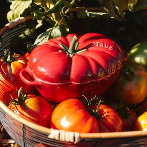 Staub Ceramic 16-oz Petite Tomato Cocotte - Cherry Perspective: bottom