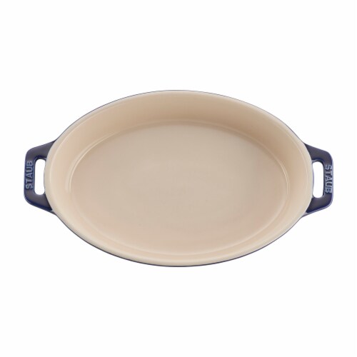 Staub Ceramic 2-pc Oval Baking Dish Set - Dark Blue Perspective: bottom