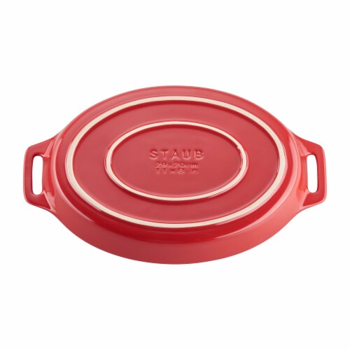 Staub Ceramic 2-pc Oval Baking Dish Set - Cherry Perspective: bottom