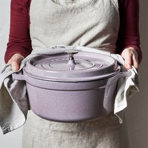 STAUB Cast Iron 5.5-qt Round Cocotte - Lilac, 5.5-qt - Foods Co. STAUB Cast Iron 5.5-qt Round Cocotte - Lilac, 5.5-qt - Foods Co.