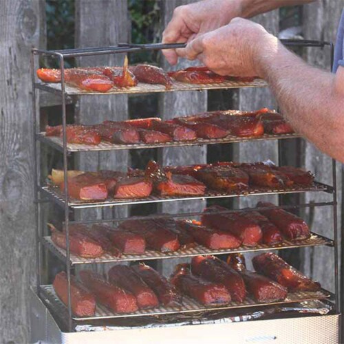 Smokehouse Little Chief Top Load Outdoor Cooking BBQ Electric Wood Chip Smoker Perspective: bottom