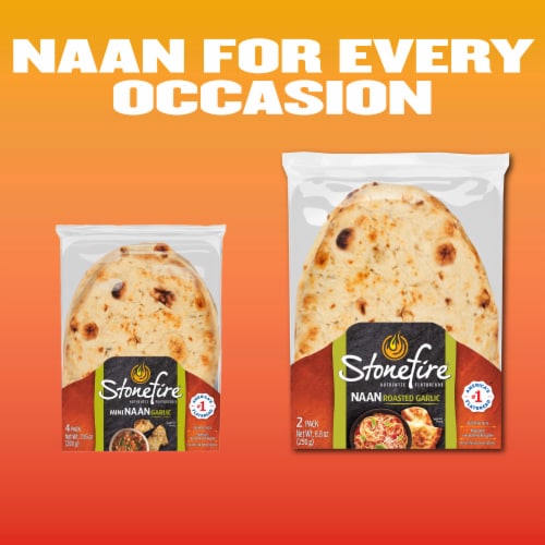 Stonefire® Garlic Mini Naan Perspective: bottom