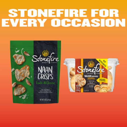Stonefire® Garlic Cheese Naan Crisps Perspective: bottom
