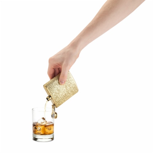 Sparkletini Stainless Steel Gold Flask by Blush® Perspective: bottom