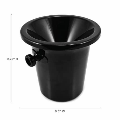 True Fabrications Black Plastic Spittoon  Perspective: bottom