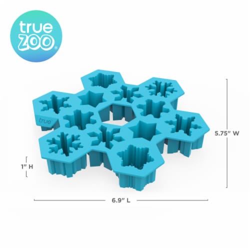 Truezoo Snowflake Silicone Ice Cube Tray Perspective: bottom