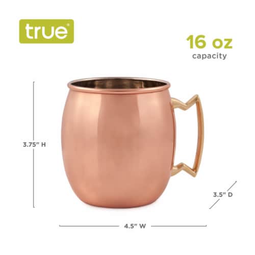True Fabrications Moscow Mule Copper Cocktail Mug - Metallic Perspective: bottom