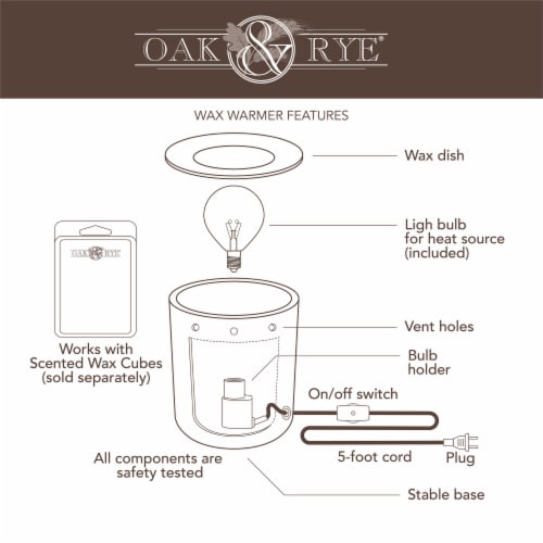 Oak & Rye Petra Full Size Wax Warmer Perspective: bottom