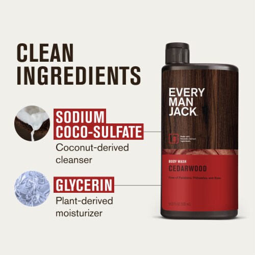 Every Man Jack® Cedarwood Hydrating Men's Body Wash for All Skin Types Perspective: bottom