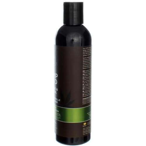 Earthly Body Hemp Seed Massage & Body Oil Guavalava Perspective: bottom