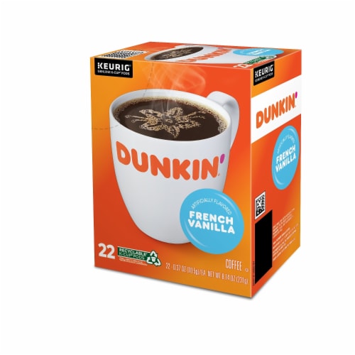 Dunkin' Donuts French Vanilla Coffee Keurig K-Cup Pods Medium Roast 22/Box (400847) 1268 Perspective: bottom