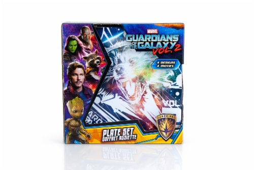 Guardians of the Galaxy Vol. 2 4-Pack 8 Plastic Plates Perspective: bottom