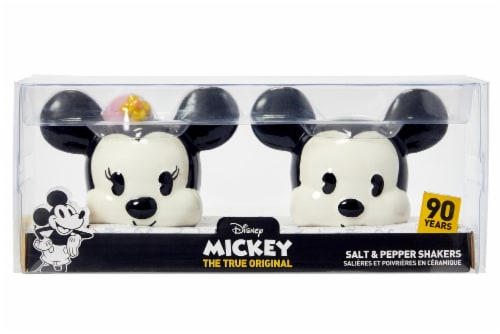 Disney Mickey Mouse & Minnie Mouse Salt & Pepper Shaker Set | Ceramic Shakers Perspective: bottom