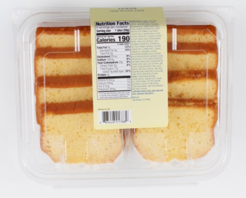 Simple Joys Bakery Iced Lemon Sliced Cake Perspective: bottom