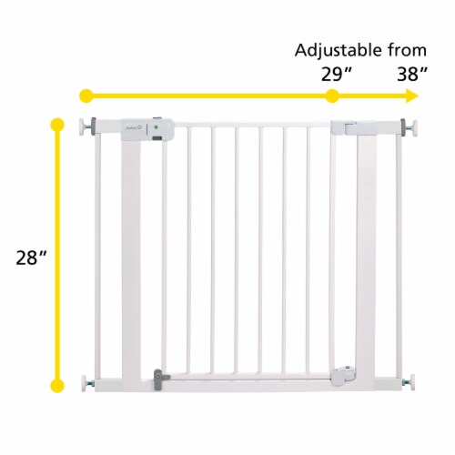 Safety 1St® Tension Mount Auto-Close Safety Gate In Grey Perspective: bottom