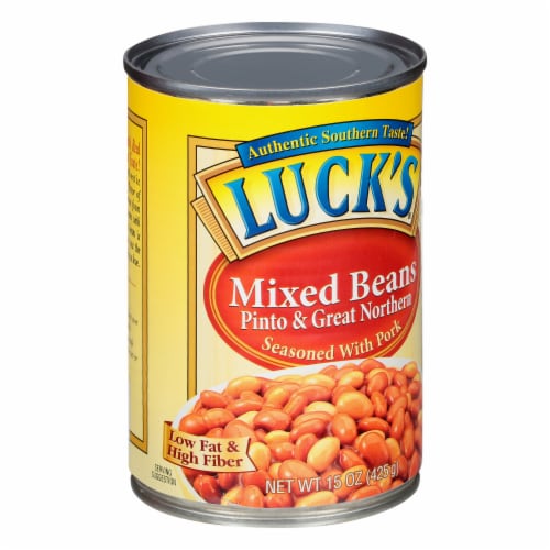 Luck's® Pinto & Great Northern Mixed Beans Seasoned with Pork Perspective: bottom