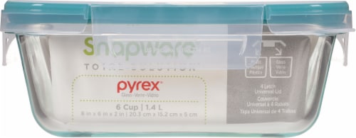 Snapware Total Solution 6-Cup Rectangle Pyrex Glass Storage Container with  Lid - Parker's Building Supply