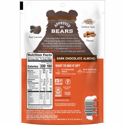Bear Naked® Dark Chocolate Almond Granola Perspective: bottom