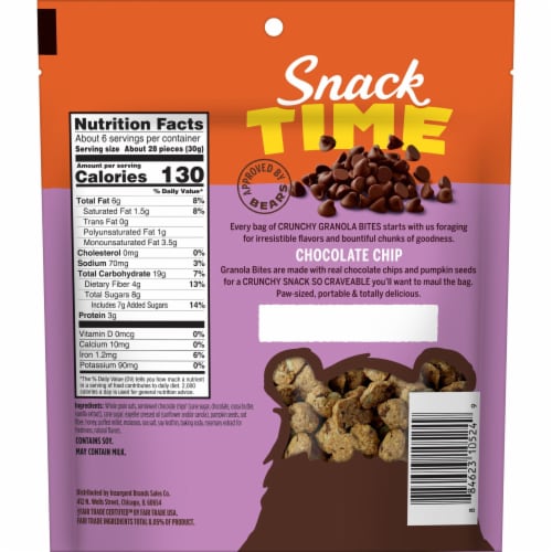 Bear Naked Chocolate Chip Crunchy Granola Bites Perspective: bottom