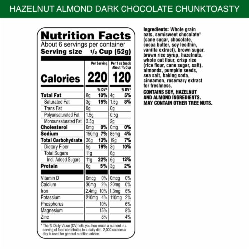 Bear Naked® Hazelnut Almond Dark Chocolate Chunk Granola Perspective: bottom