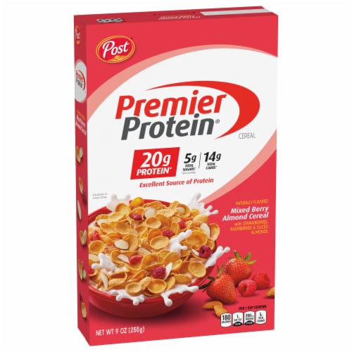 Post® Premier Protein Mixed Berry Almond Protein Cereal Perspective: bottom