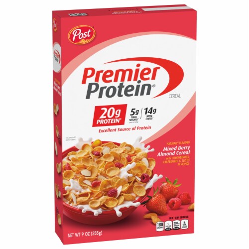 Post® Premier Protein Mixed Berry Almond Protein Cereal Perspective: bottom