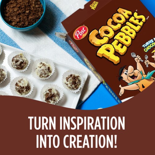 Post® Cocoa Pebbles Chocolate Family Size Cereal Perspective: bottom