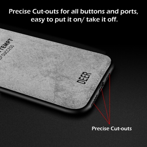 Alpha Digital Luxury Soft Texture Deer Patterned TPU Cloth Protective Case for iPhone13 Perspective: bottom