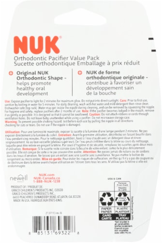NUK® Orthodontic Baby Pacifier Value Pack Perspective: bottom