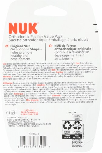 NUK® Orthodontic Baby Pacifier Value Pack Perspective: bottom
