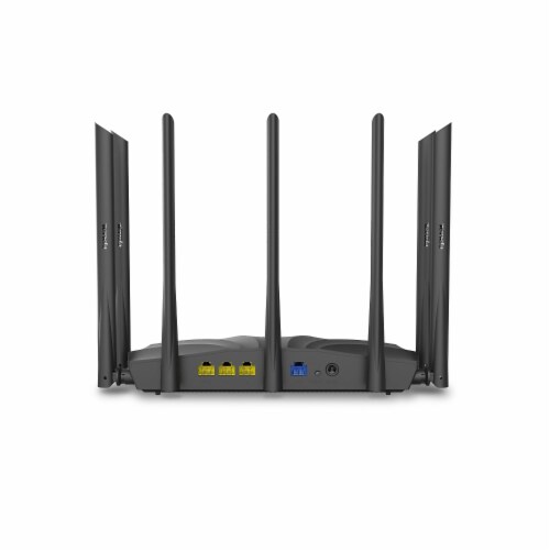 Tenda AC2100 Dual Band Gigabit WiFi Router Black (AC23) Perspective: bottom