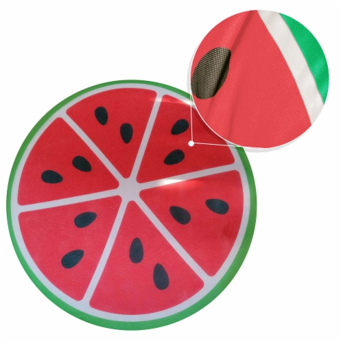 COMFY FLOATS Mesh Self-Expanding Memory Foam Roll Up Float Lounger, Watermelon Perspective: bottom