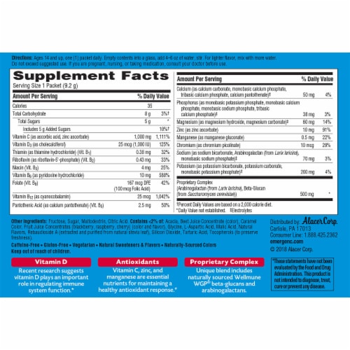 Emergen-C Immune+ Vitamin C Powder Perspective: bottom