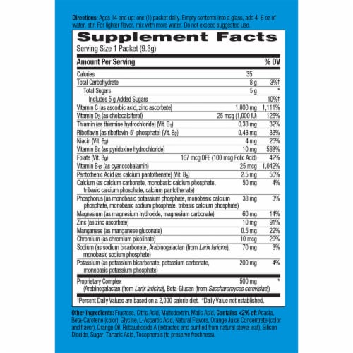 Emergen-C Immune+ Vitamin C Powder Perspective: bottom