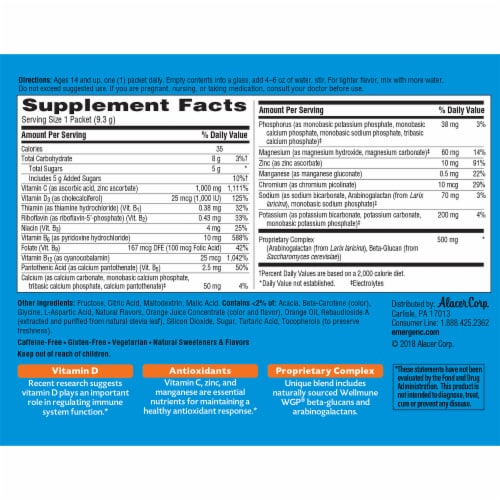 Emergen-C Immune+ Vitamin C Powder Perspective: bottom