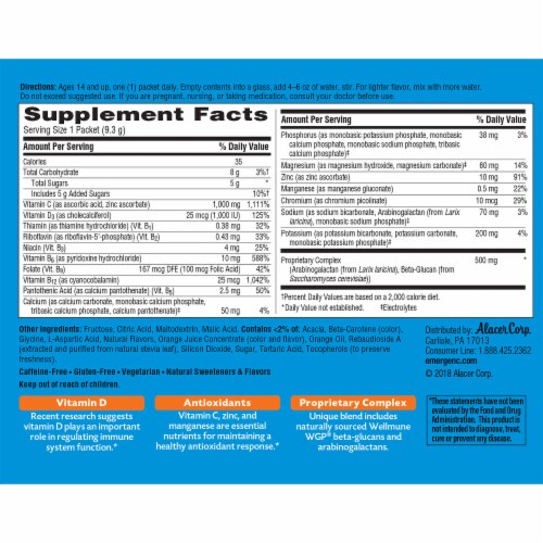 Emergen-C Immune+ Vitamin C Powder Perspective: bottom