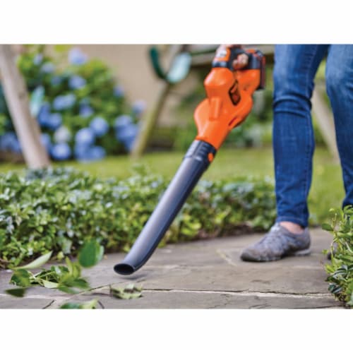 BLACK + DECKER Powerboost 20-Volt Max Lithium Cordless Sweeper - Black/Orange Perspective: bottom