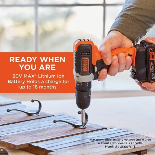 Powering and charging Black & Decker drills