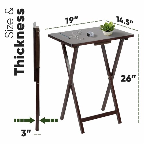 Wooden folding tv dinner hotsell tables