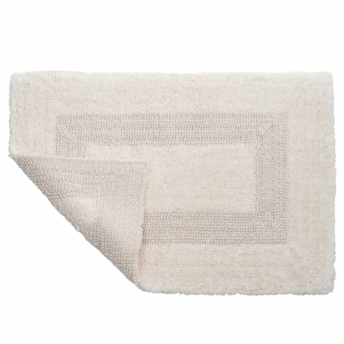 Lavish Home 100% Cotton 2 Piece Reversible Rug Set - Ivory Perspective: bottom